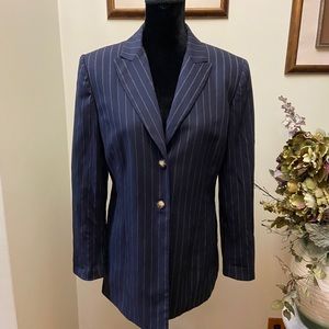 Kenar navy blue pinstriped blazer
